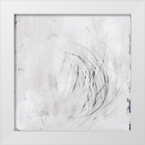 Subtle Scratches IV White Modern Wood Framed Art Print by Barnes, Victoria