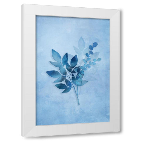 Tropical Night in Blue I White Modern Wood Framed Art Print by Haase, Andrea