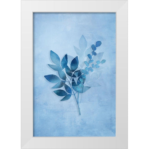 Tropical Night in Blue I White Modern Wood Framed Art Print by Haase, Andrea