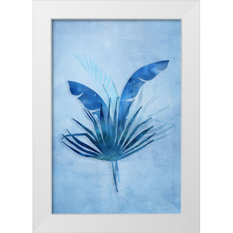 Tropical Night in Blue II White Modern Wood Framed Art Print by Haase, Andrea