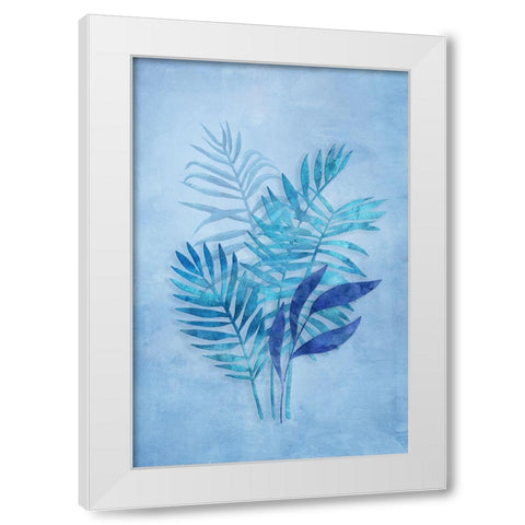 Tropical Night in Blue III White Modern Wood Framed Art Print by Haase, Andrea
