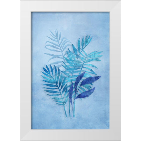 Tropical Night in Blue III White Modern Wood Framed Art Print by Haase, Andrea