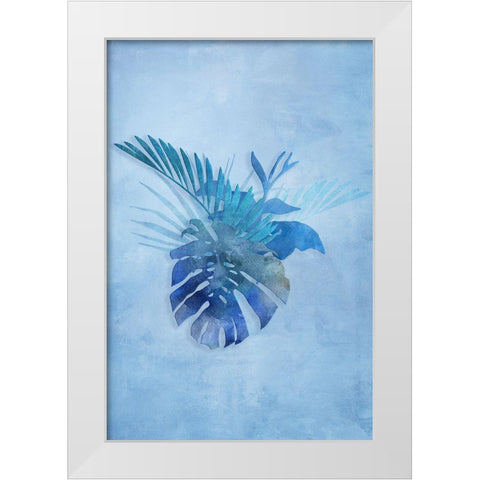 Tropical Night in Blue IV White Modern Wood Framed Art Print by Haase, Andrea