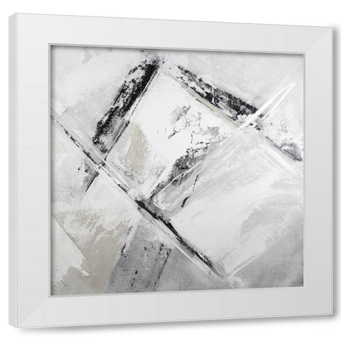Neutral Amaze V White Modern Wood Framed Art Print by Aryai, Sia