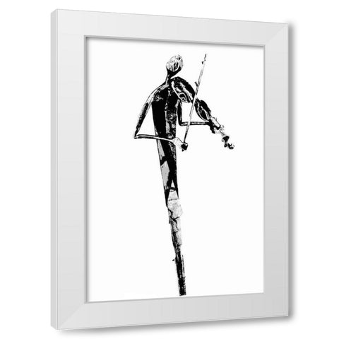 Velvet Entertainers I White Modern Wood Framed Art Print by Stelfox, Norm