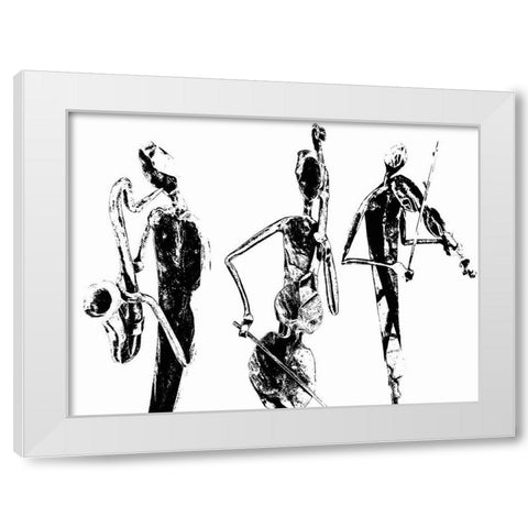 Velvet Entertainers III White Modern Wood Framed Art Print by Stelfox, Norm