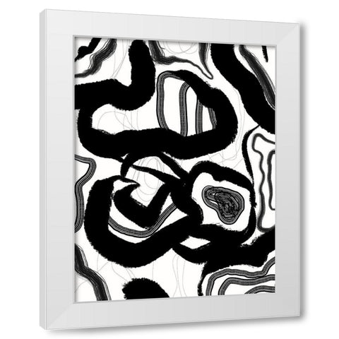 Fine Lines II White Modern Wood Framed Art Print by Holman, Nicholas