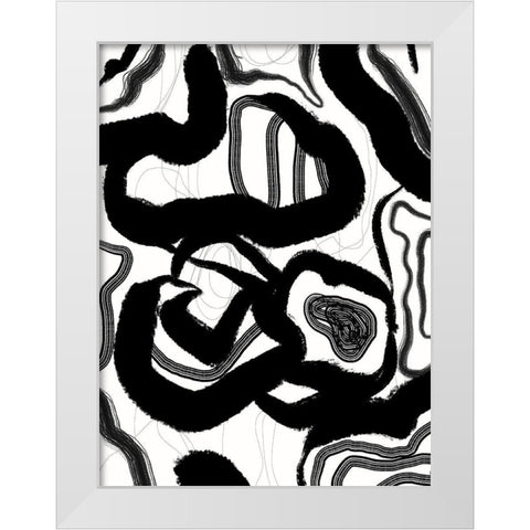 Fine Lines II White Modern Wood Framed Art Print by Holman, Nicholas