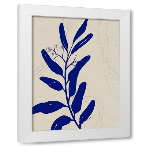 Blue Print Botanical II White Modern Wood Framed Art Print by Holman, Nicholas
