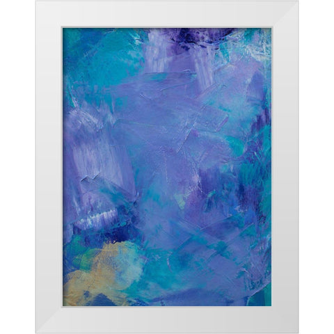 Lavender Peri II White Modern Wood Framed Art Print by Guererra, Teodora