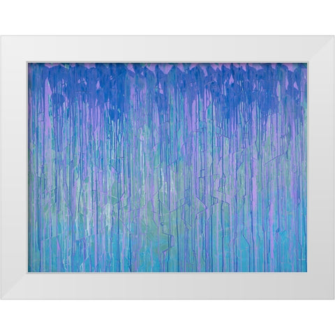 Peri Irises White Modern Wood Framed Art Print by Guererra, Teodora