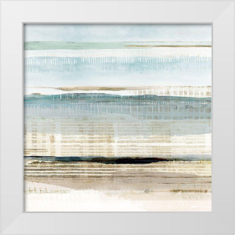 Water Marks II White Modern Wood Framed Art Print by Kouta, Flora