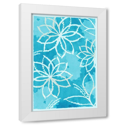 Blue Botanical I White Modern Wood Framed Art Print by Kouta, Flora