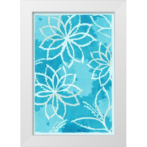 Blue Botanical I White Modern Wood Framed Art Print by Kouta, Flora