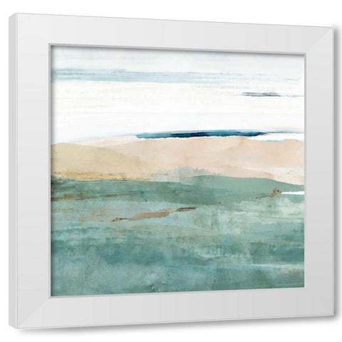 Allonby Squares II White Modern Wood Framed Art Print by Kouta, Flora