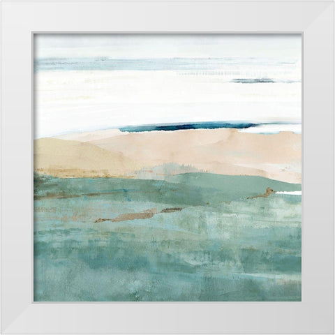 Allonby Squares II White Modern Wood Framed Art Print by Kouta, Flora