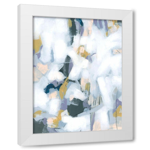 Periwinkle Shadow I White Modern Wood Framed Art Print by Vess, June Erica