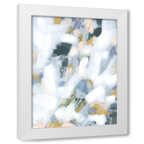 Periwinkle Shadow II White Modern Wood Framed Art Print by Vess, June Erica