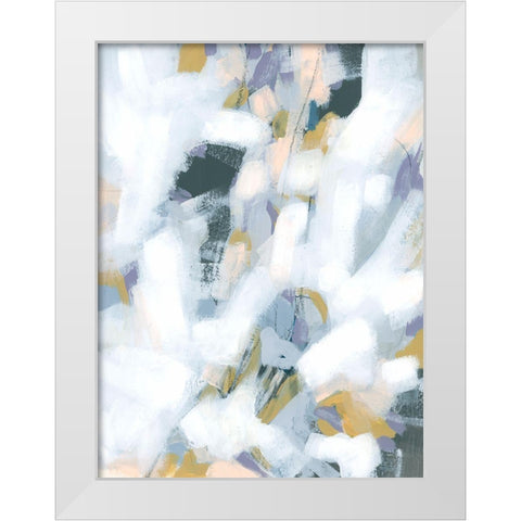 Periwinkle Shadow II White Modern Wood Framed Art Print by Vess, June Erica