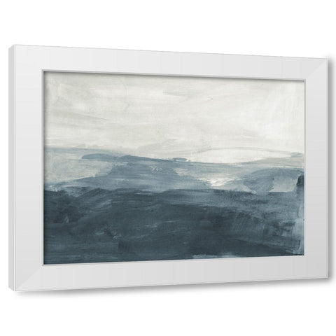 Seaboard Haze III White Modern Wood Framed Art Print by Barnes, Victoria