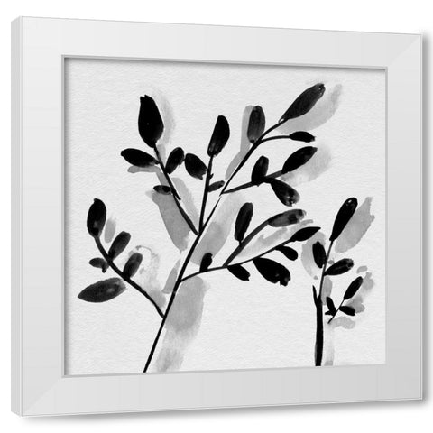 Sprouting I White Modern Wood Framed Art Print by Wang, Melissa