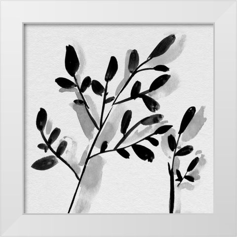 Sprouting I White Modern Wood Framed Art Print by Wang, Melissa