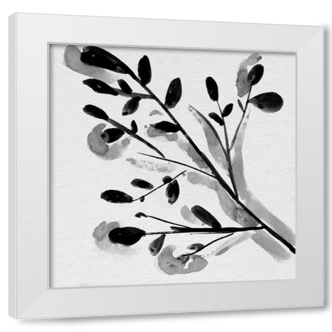 Sprouting II White Modern Wood Framed Art Print by Wang, Melissa