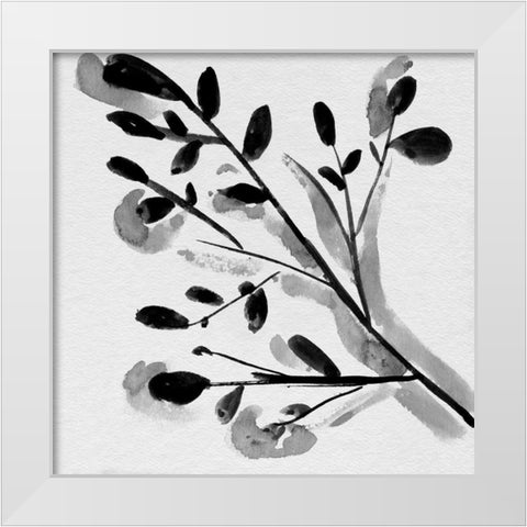 Sprouting II White Modern Wood Framed Art Print by Wang, Melissa