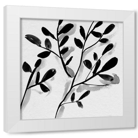 Sprouting III White Modern Wood Framed Art Print by Wang, Melissa