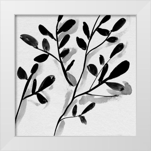 Sprouting III White Modern Wood Framed Art Print by Wang, Melissa