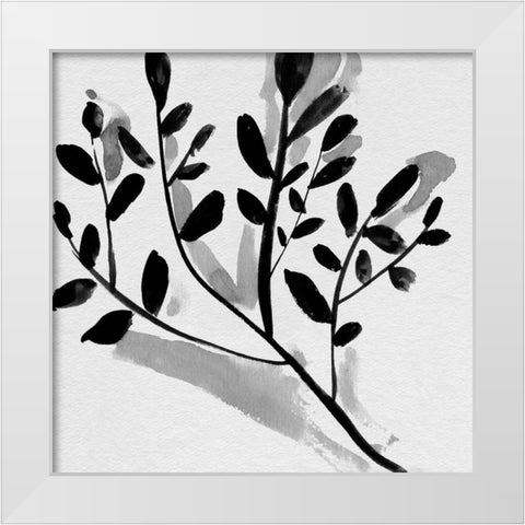 Sprouting IV White Modern Wood Framed Art Print by Wang, Melissa