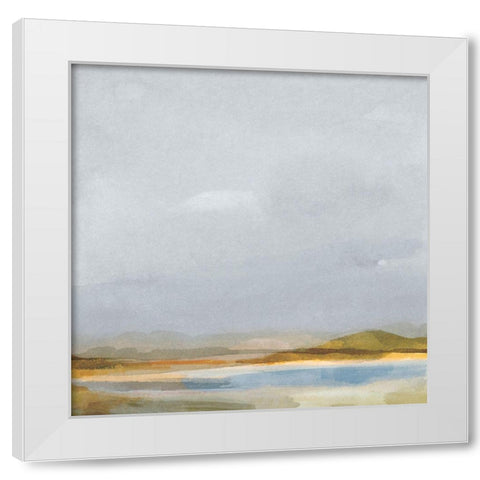 Halcyon Countryside I White Modern Wood Framed Art Print by Barnes, Victoria