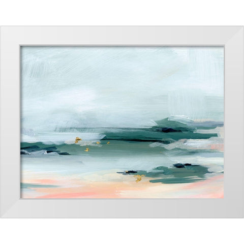 Fractured Coastline I White Modern Wood Framed Art Print by Parker, Jennifer Paxton