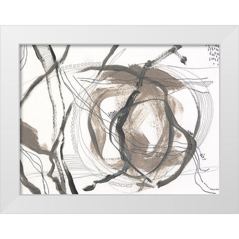 Neutral Motion I White Modern Wood Framed Art Print by Moore, Regina