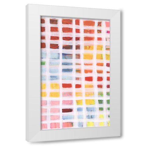 Color Peek I White Modern Wood Framed Art Print by Moore, Regina