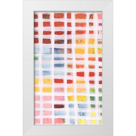 Color Peek I White Modern Wood Framed Art Print by Moore, Regina