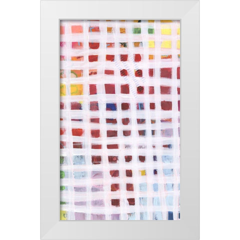 Color Peek II White Modern Wood Framed Art Print by Moore, Regina