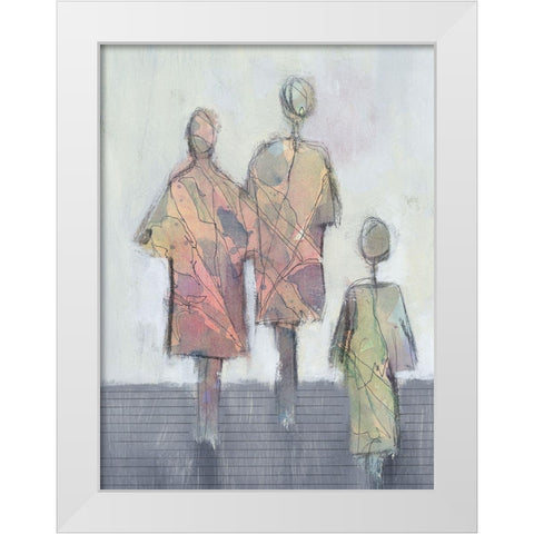 Oblivious I White Modern Wood Framed Art Print by Moore, Regina