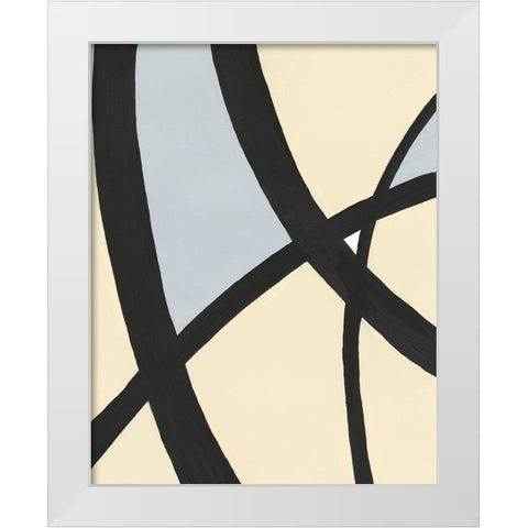 Serene Labyrinth I White Modern Wood Framed Art Print by Moore, Regina