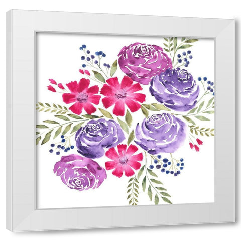 Dreaming of Flowers II White Modern Wood Framed Art Print by Moore, Regina