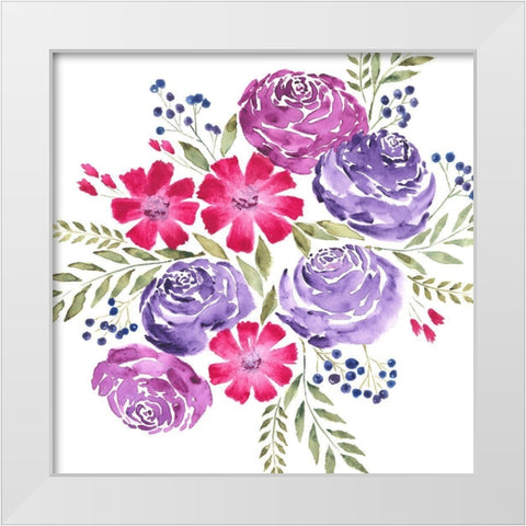 Dreaming of Flowers II White Modern Wood Framed Art Print by Moore, Regina