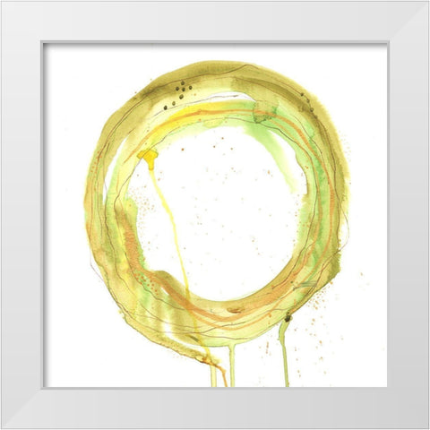 Soothing Ring I White Modern Wood Framed Art Print by Moore, Regina