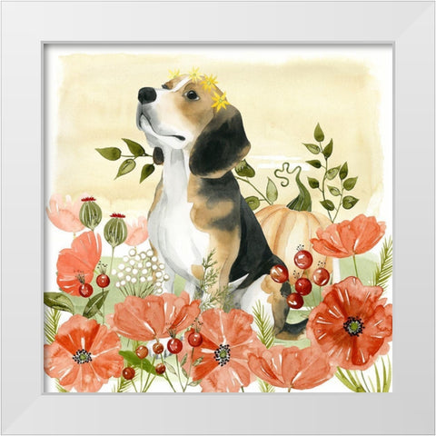 Harvest Hounds II White Modern Wood Framed Art Print by Popp, Grace