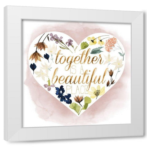 Love in Flowers II White Modern Wood Framed Art Print by Popp, Grace