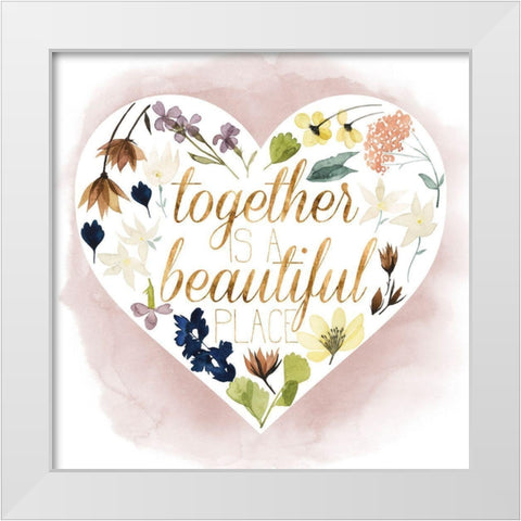 Love in Flowers II White Modern Wood Framed Art Print by Popp, Grace