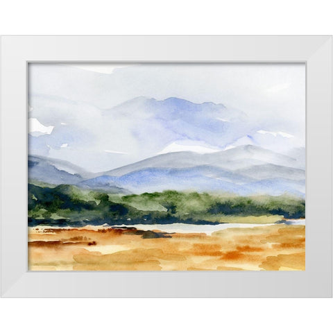 Blue Ridges II White Modern Wood Framed Art Print by Parker, Jennifer Paxton