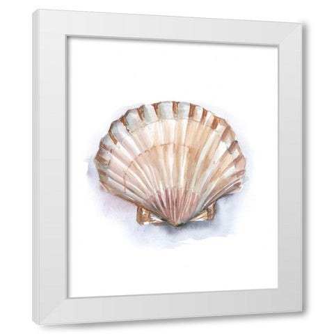 Pastel Shell Collection III White Modern Wood Framed Art Print by Harper, Ethan
