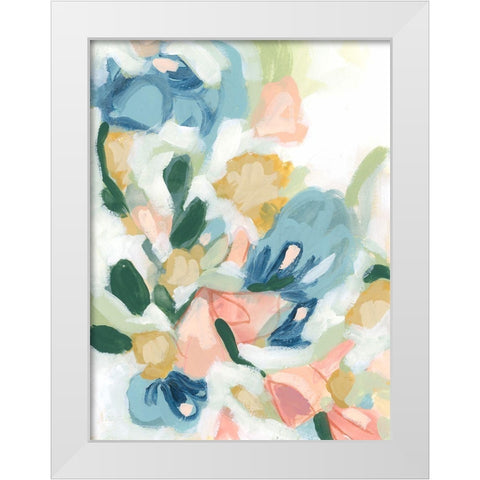 Abstract Garden Gestures I White Modern Wood Framed Art Print by Vess, June Erica