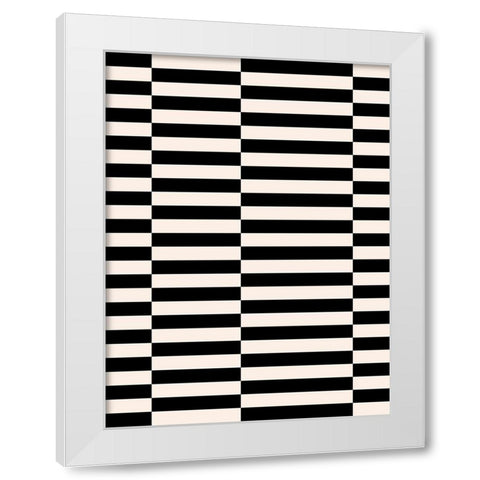 Zip Zap I White Modern Wood Framed Art Print by Green, Jacob