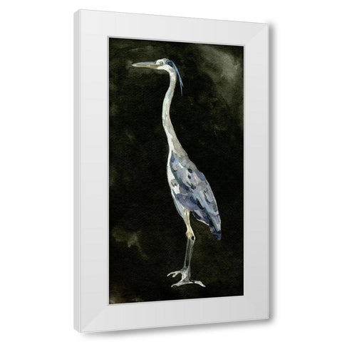 Ebony Egret I White Modern Wood Framed Art Print by Caroline, Emma